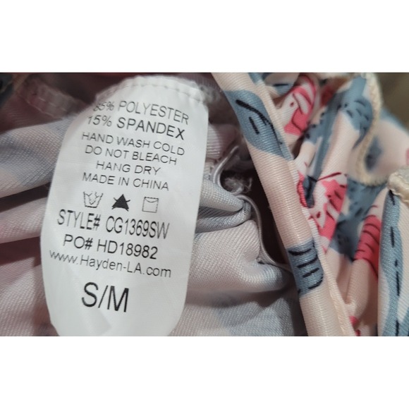 Hayden Floral Rash Guard Swimsuit Set Long Sleeve Ruffle S/M #R - Picture 5 of 5